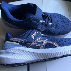 Asics Kids Navy and White Sneakers
